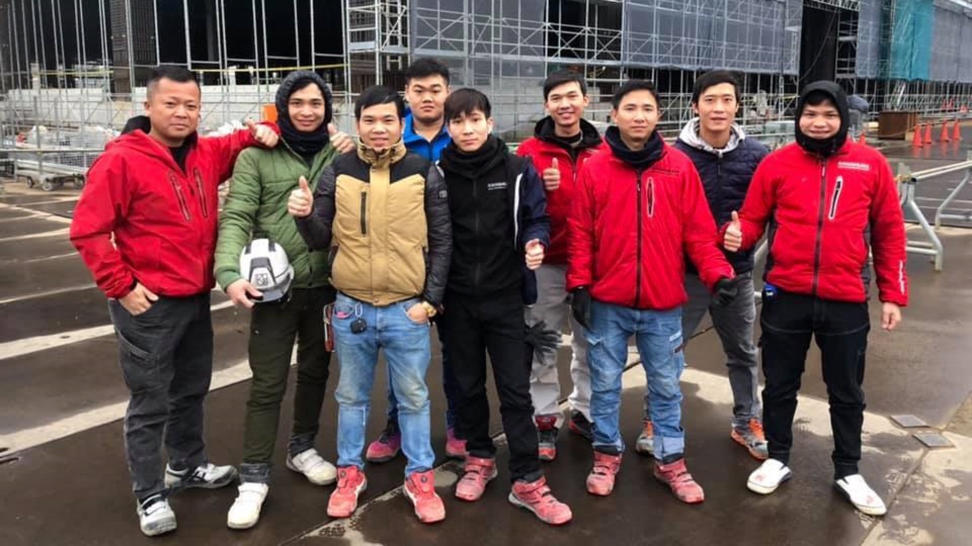 朝礼・安全パトロールの様子