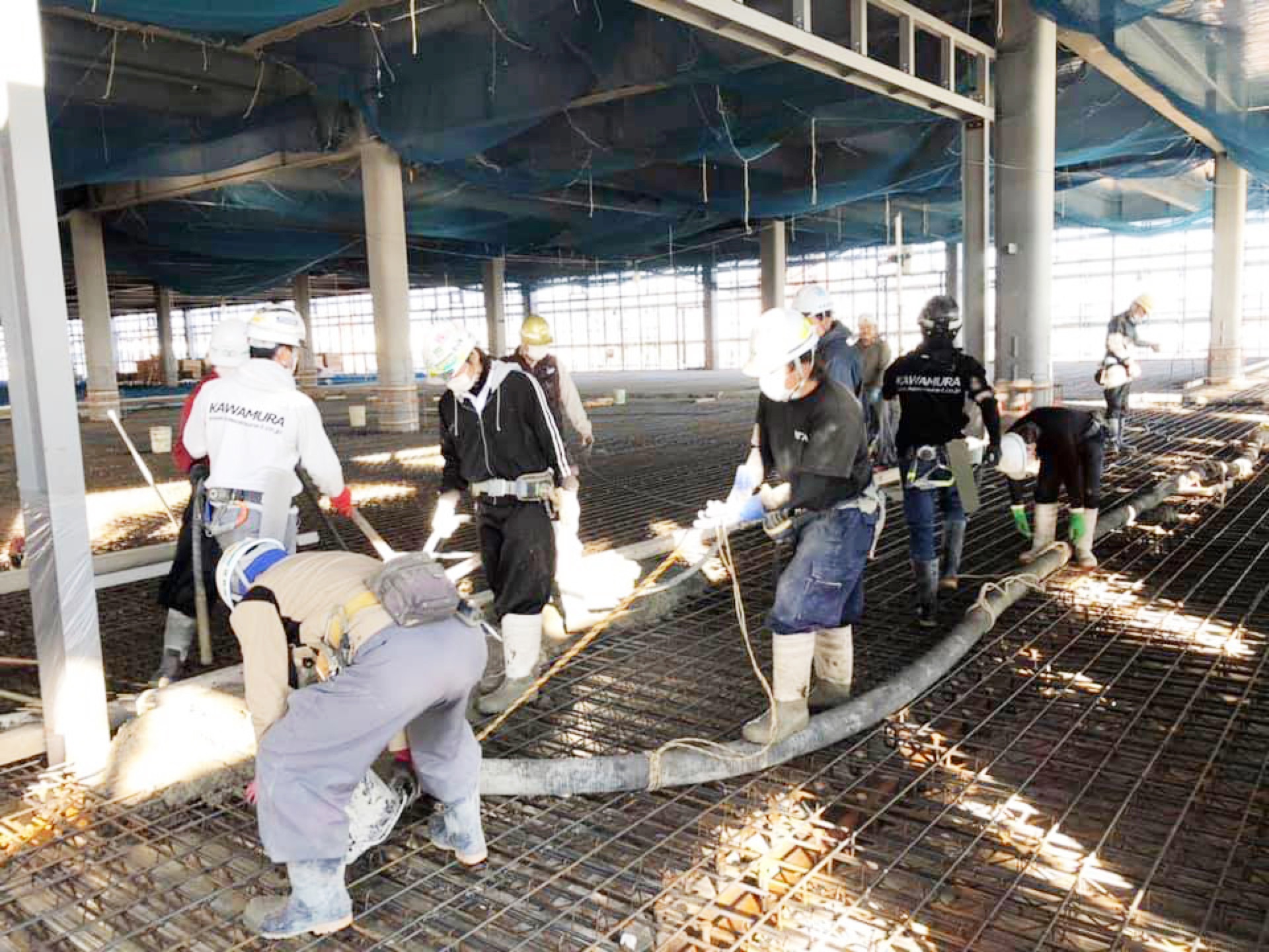 土間工事 - コンクリート打設